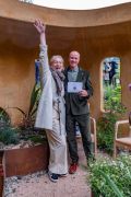 Darren Hawkes with Lady Garden Foundation Project Director, Natasha Douglas celebrate the Gold medal