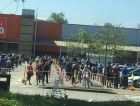Queues at B&Q when they reopened